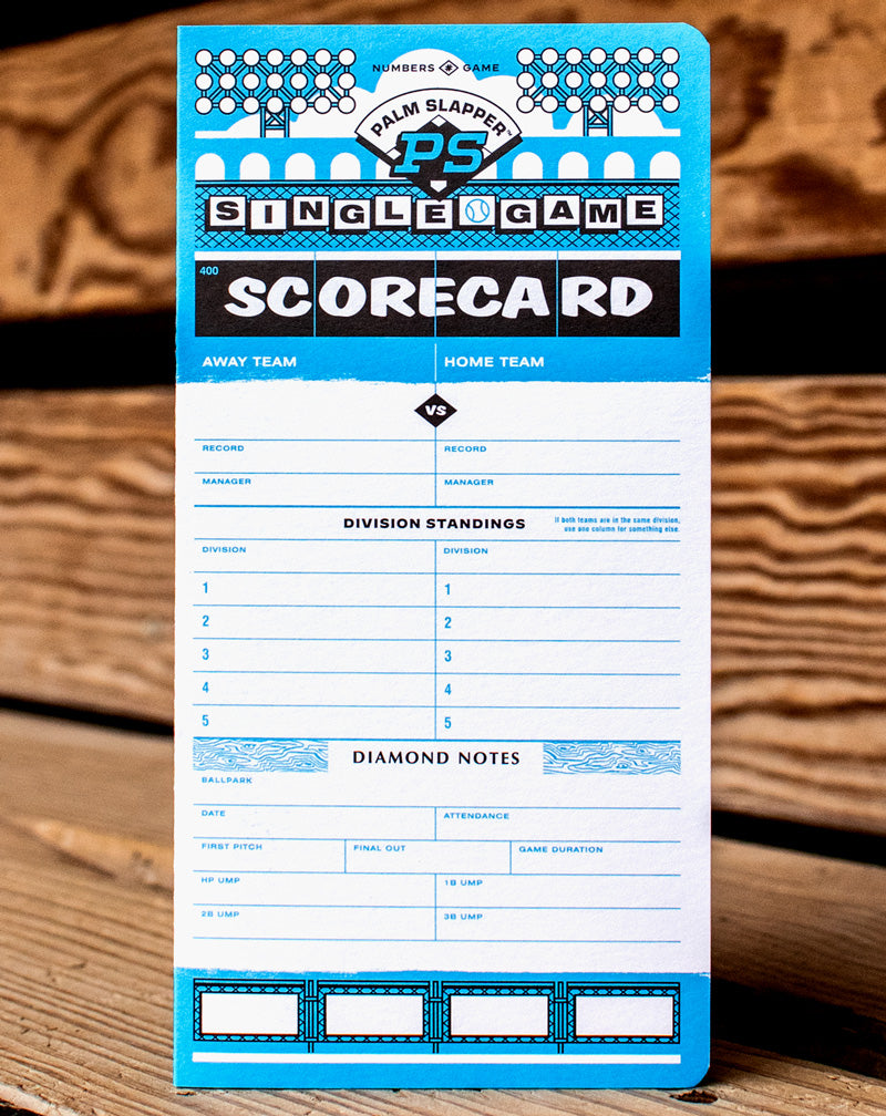 Palm Slapper Single-Game Scorecard